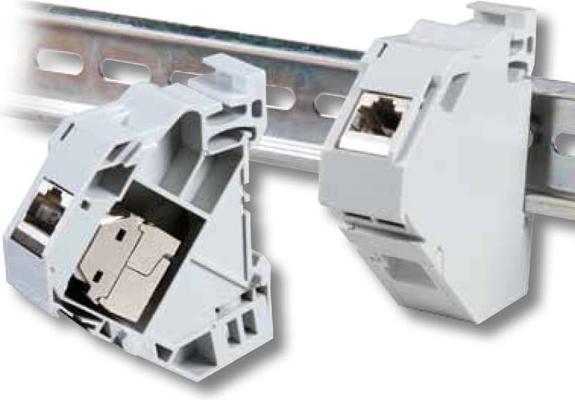 Actual product image EFB Elektronik EFB Keystone module holder 1 port, for DIN rail, plastic