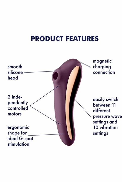 Image du produit Satisfyer Dual Kiss Air Pulse Vibrator - Wine Red