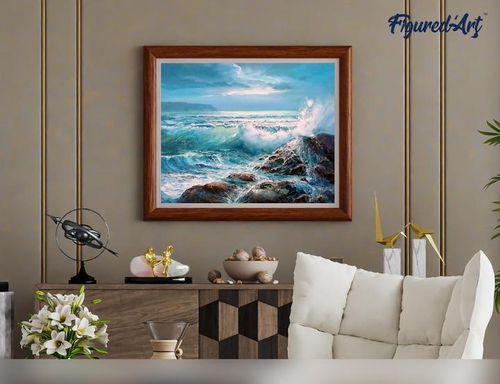 Actual product image Figured'Art Painting by numbers - Waves