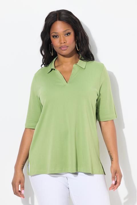 Actual product image Ulla Popken Pima Cotton Short Sleeve Polo (58)