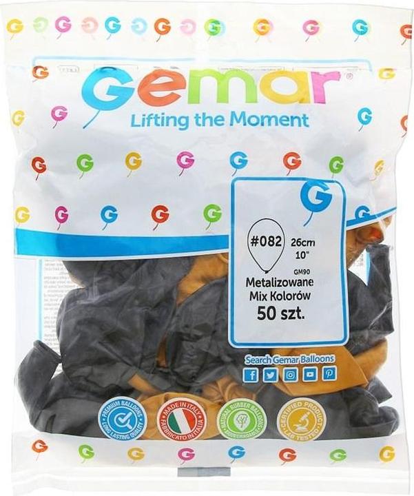 GoDan GM90 Metallballons in Gold und Schwarz, 50 Stück (50x)