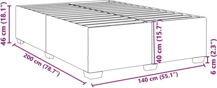 Image du produit vidaXL Bettgestell (140 x 200 cm)
