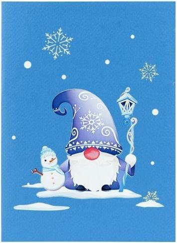 Produktbild MU Classic 3D Pop-Up Weihnachtskarte Saluts Series - Gnome (1 Stk.)