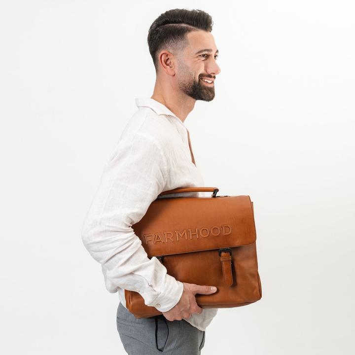 Produktbild Farmhood Memphis Aktentasche XXL 3 Fächer Leder 39 cm