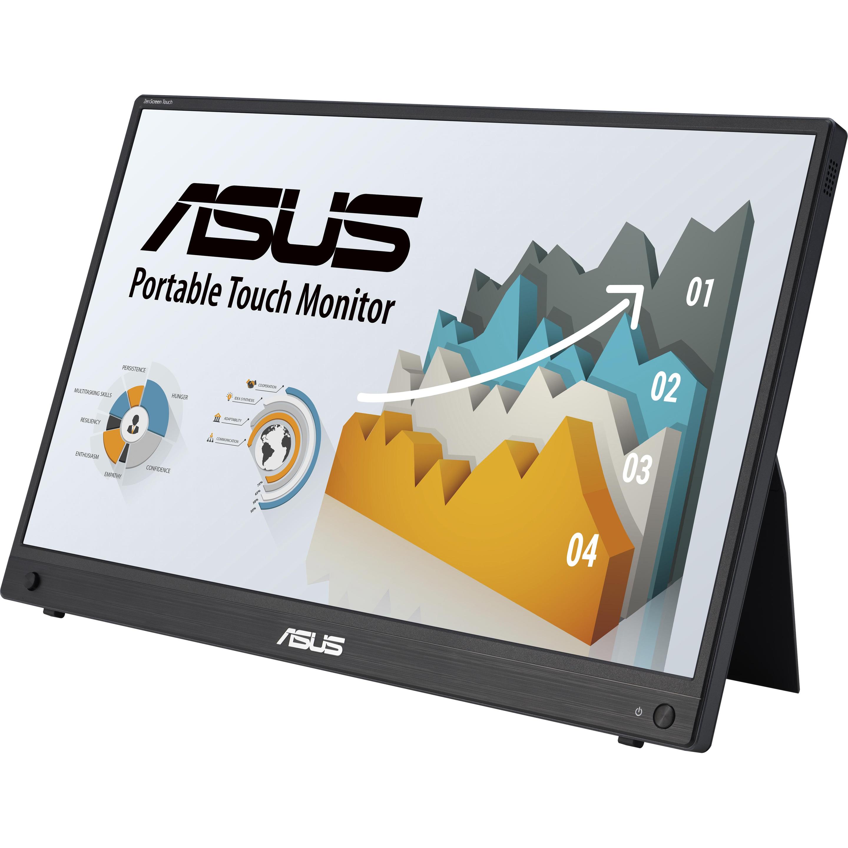 ASUS ZenScreen MB16MTR (1920 x 1080 Pixel, 15.60"), Monitor, Schwarz