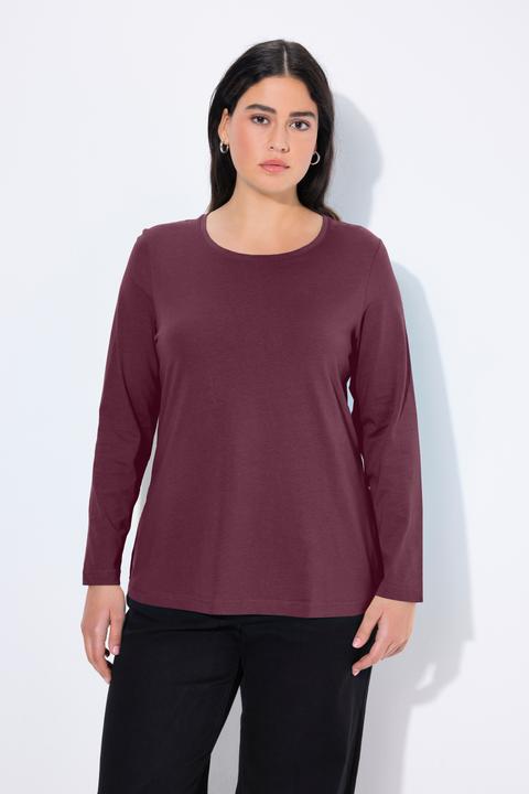 Image du produit Ulla Popken T-shirt Slim Fit, décolleté rond et manches longues (54)