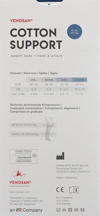 Produktbild Venosan COTTON SUPPORT Socks A-D S silver (S)