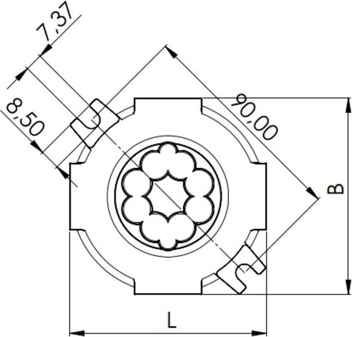 Productafbeelding Wiska COMBI 304 SWITCH RS/1-2 BK Draaischakelaar 250V 10A IP66 1 stuk.