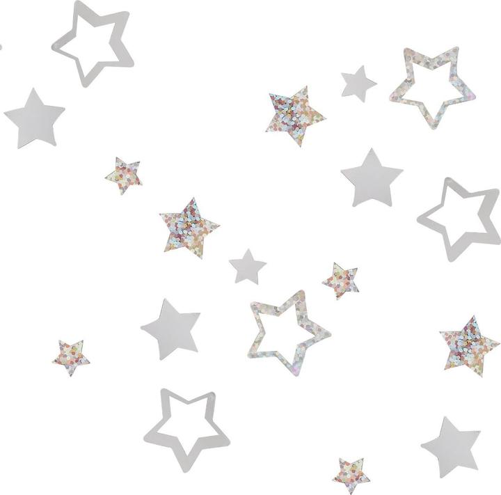Ginger Ray Confetti - Étoiles argentées brillantes
