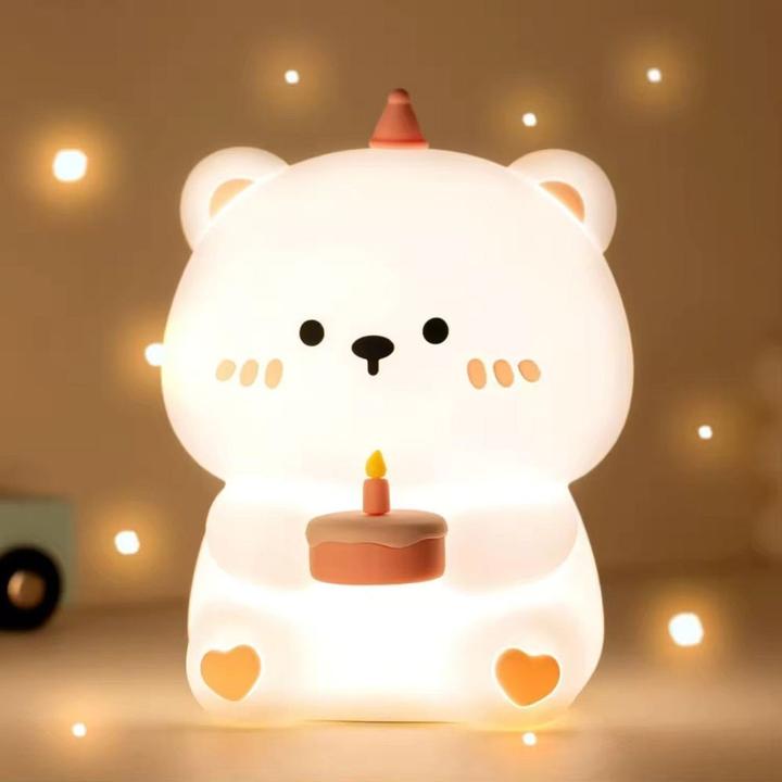 Image du produit OEM Consumer electronics Table lamp bedside birthday teddy bear Art Deco touch style