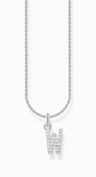 Immagine prodotto Thomas Sabo Catena con ciondolo a forma di lettera W in argento (Argento 925, 38 - 45 cm)