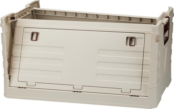 Image du produit Storage Solutions 2er-Set Faltbare Aufbewahrungsbox 55L Beige: robuste Klappbox, stapelbarer Ordnungshelfer (35 cm, 55 l, 2x)