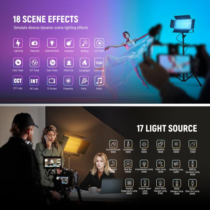 Immagine prodotto Neewer AP100C 100W RGB Video Light (Videocamera)