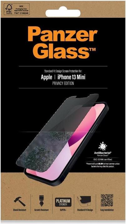 Actual product image PanzerGlass Privacy (1 pcs., Apple iPhone 13 mini)