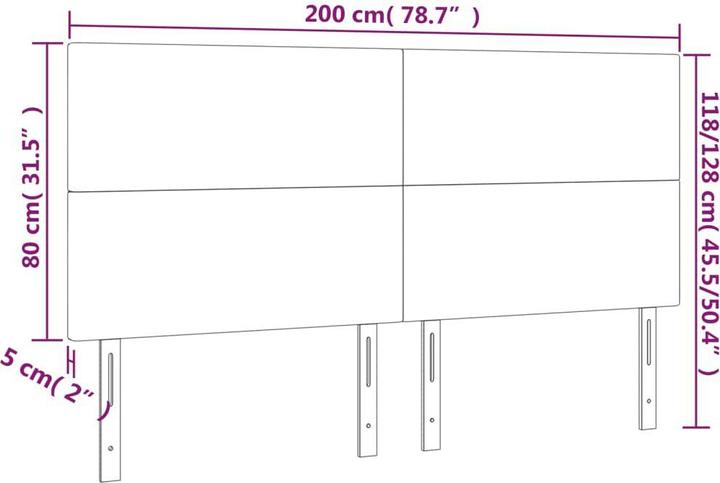 Produktbild VidaXL Cain (200 x 5 x 128 cm)