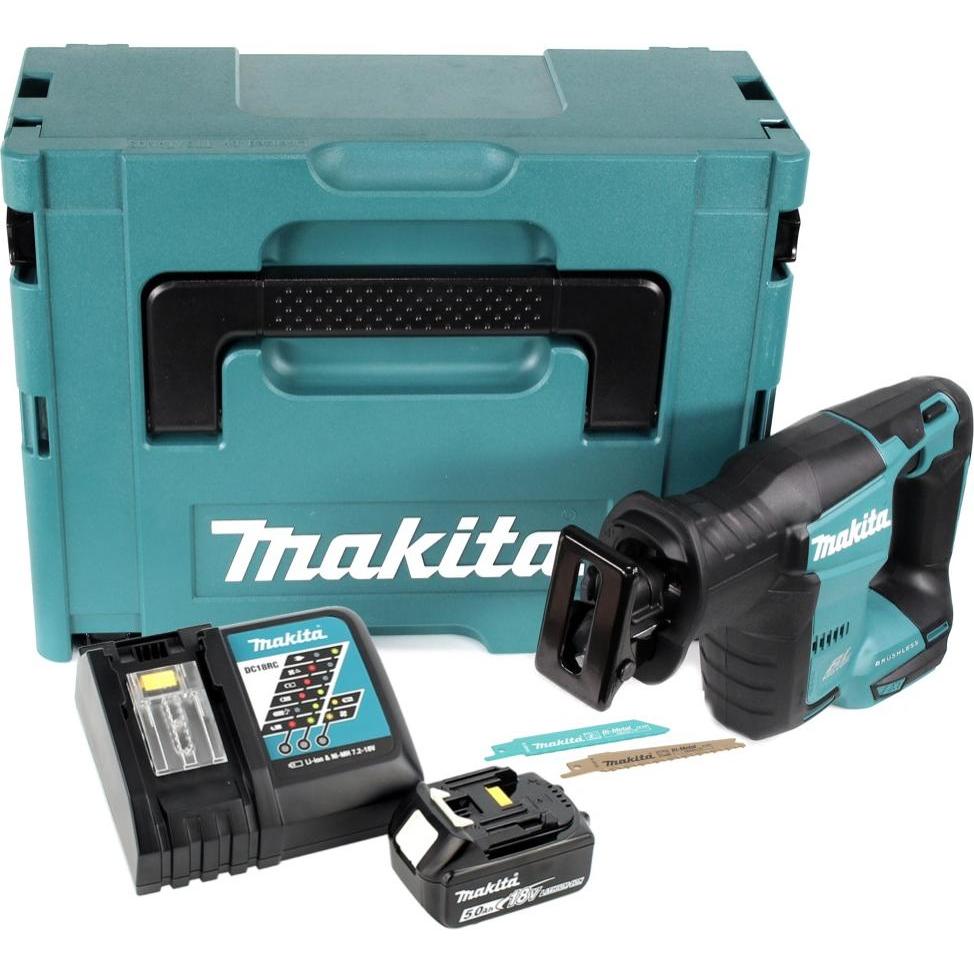 Thumbnail - Makita, Säbelsäge, DJR 188 RG1J Akku Reciprosäge 18 V Brushless Säbelsäge im Makpac + 1x 6,0 Ah Akku + Ladegerät