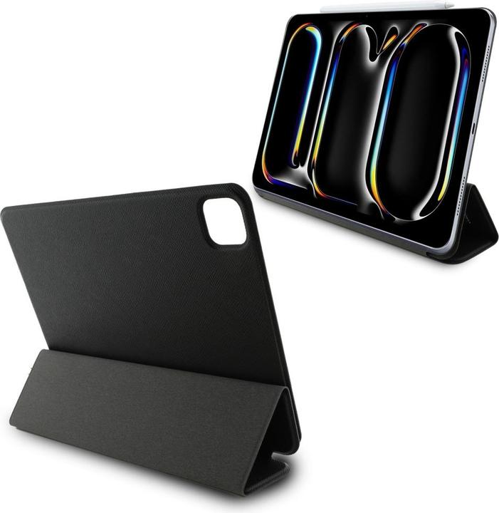 Actual product image Karl Lagerfeld Saffiano Magnetic Karl & Choupette iPad Pro 11 2024 Book Cover Case - Black (Apple iPad Pro 11 2024, Apple iPad Pro 11 2025)