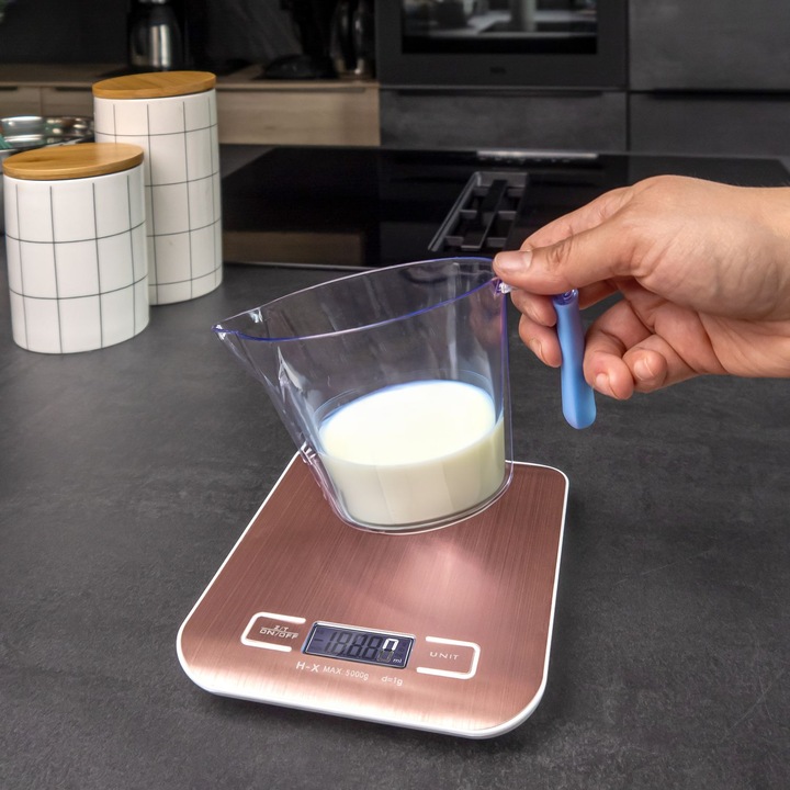 Actual product image Intirilife Digital Kitchen Scale in ROSÉ GOLD