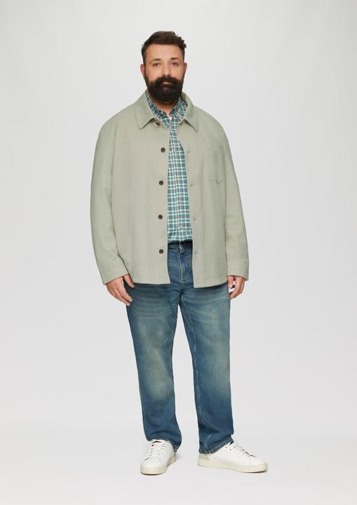 Actual product image S.Oliver Outdoor-Jacke Gefüttertes Overshirt in Wolloptik mit Eingrifftaschen (4XL)