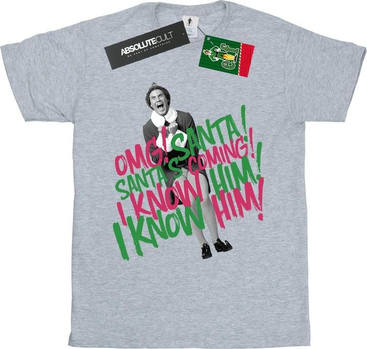 Immagine prodotto Elf Santa's Coming Maglietta Ampia Donna (XL)