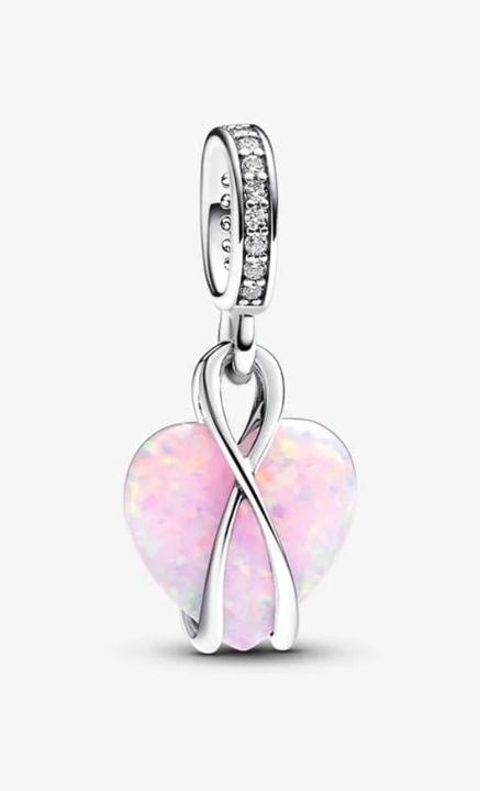 Immagine prodotto Pandora Ciondolo a forma di cuore opalescente Mama (Zirconia, Sintetico Opale, Argento 925)