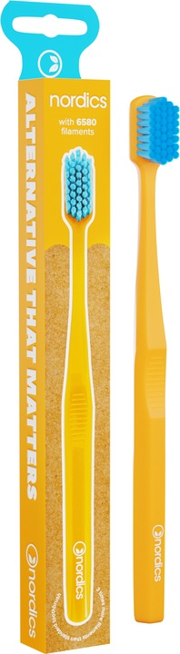 Immagine prodotto Nordics Spazzolino di plastica giallo 6580 Soft - Nordic (Morbido)
