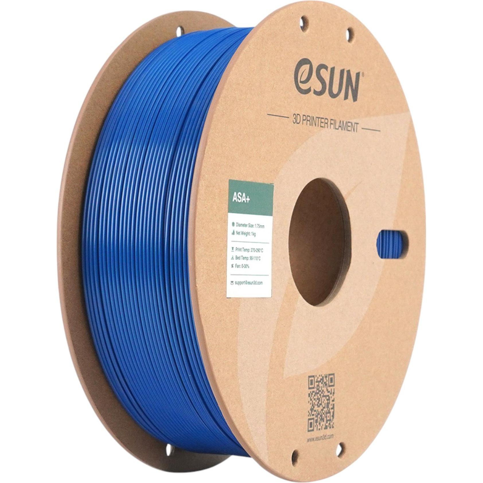 eSUN ASA+ 1,75mm BLUE 1kg (ASA, 1.75 mm, 1000 g, Blau), 3D Filament, Blau
