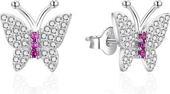 Image du produit Agato - Silver earrings Butterfly with zircons AGT-E112PWF