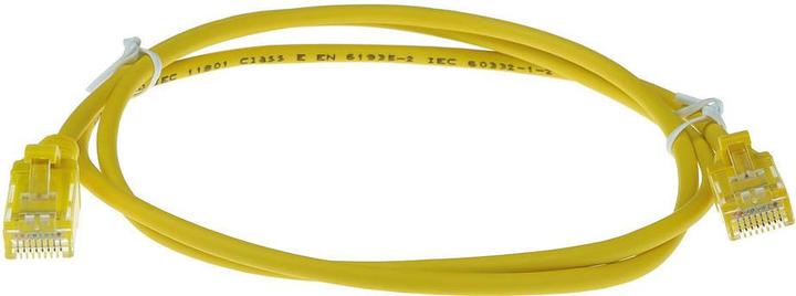 Produktbild ACT Yellow 7 meter LSZH U/UTP CAT6 datacenter slimline patch cable snagless with RJ45 connectors (U/UTP, CAT6, 7 m)