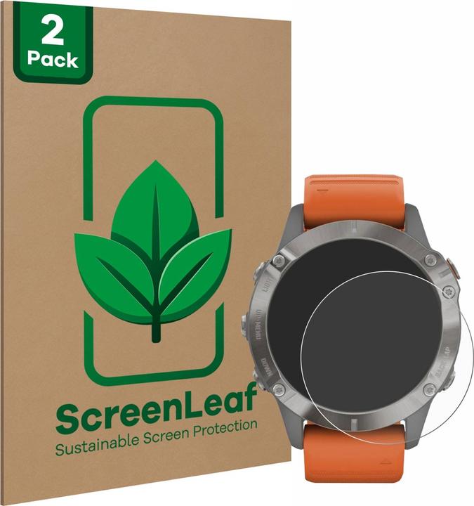 ScreenLeaf Schutzfolie nachhaltiger Displayschutz Displayschutzfolie Folie Klar Transparent (fenix 6 Pro)