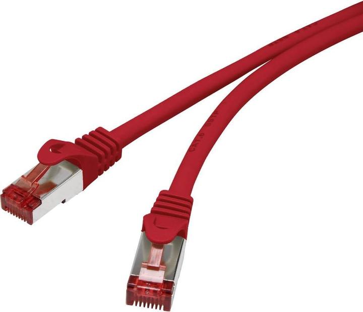 Produktbild Renkforce RF-5251926 RJ45 Netzwerkkabel, Patchkabel CAT 6 S/FTP 0.15 m Rot mit R (S/FTP, CAT6, 0.15 m)
