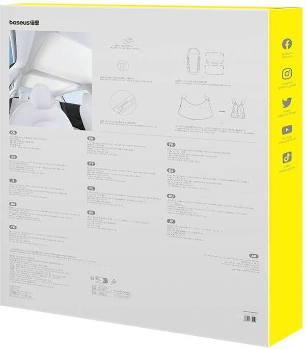 Actual product image Baseus Car Skylight Sunshade Single Layer Version T-Space for Tesla Model 3 (white)
