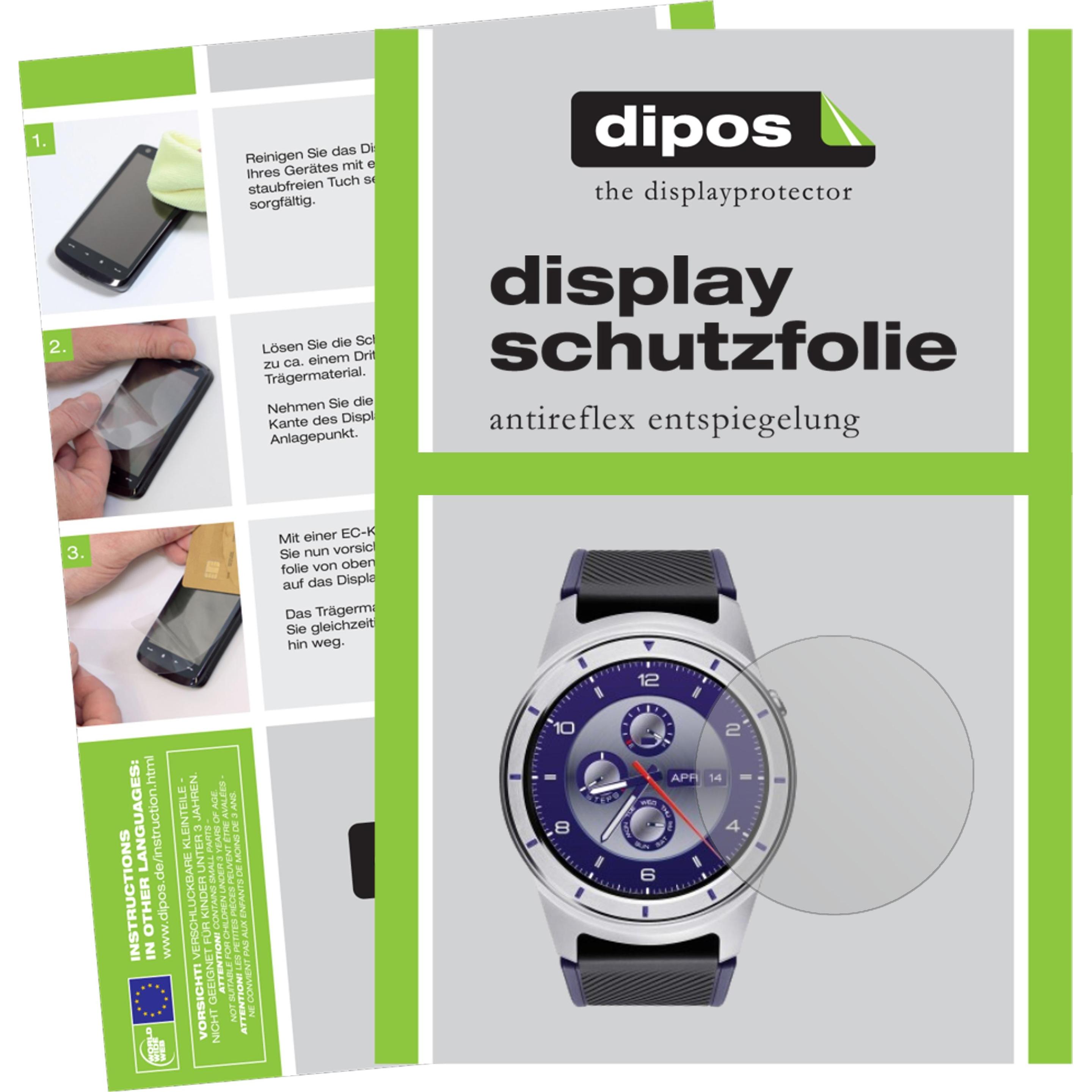 Dipos Displayschutzfolie Antireflex, Smartwatch Schutzfolie, Transparent