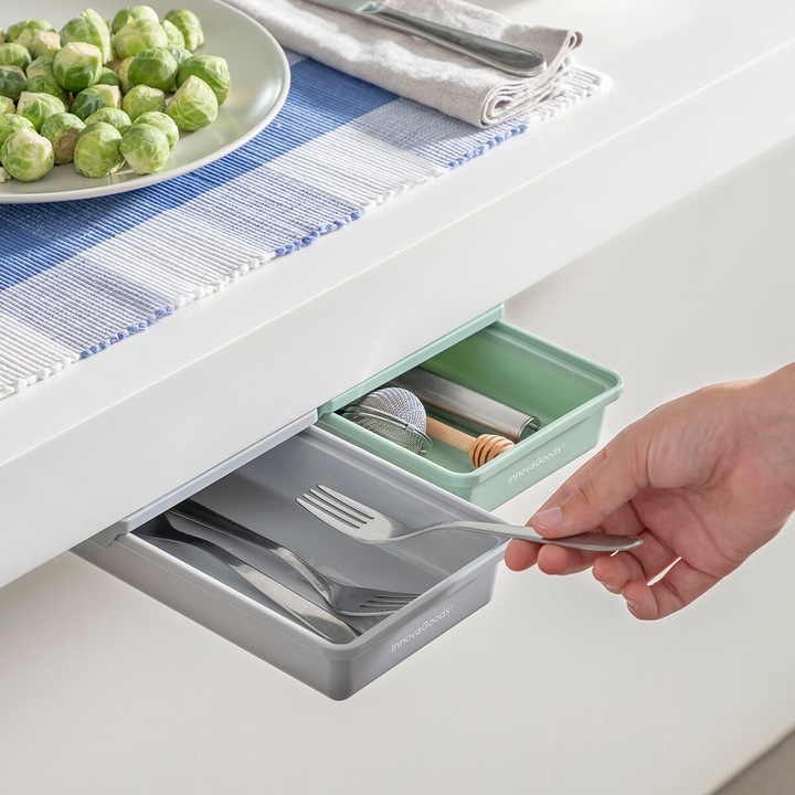 Produktbild InnovaGoods 2x Selbstklebende Schreibtischschubladen