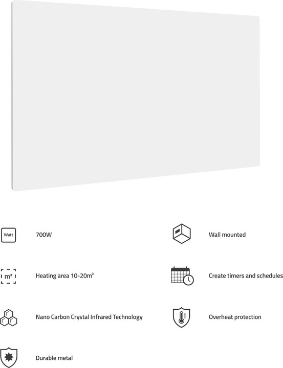 Actual product image Hombli Smart Infrared Heatpanel 700w (700 W)