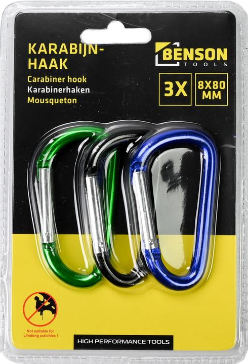 Produktbild Benson 3 Stück Karabinerhaken Sicherheitshaken