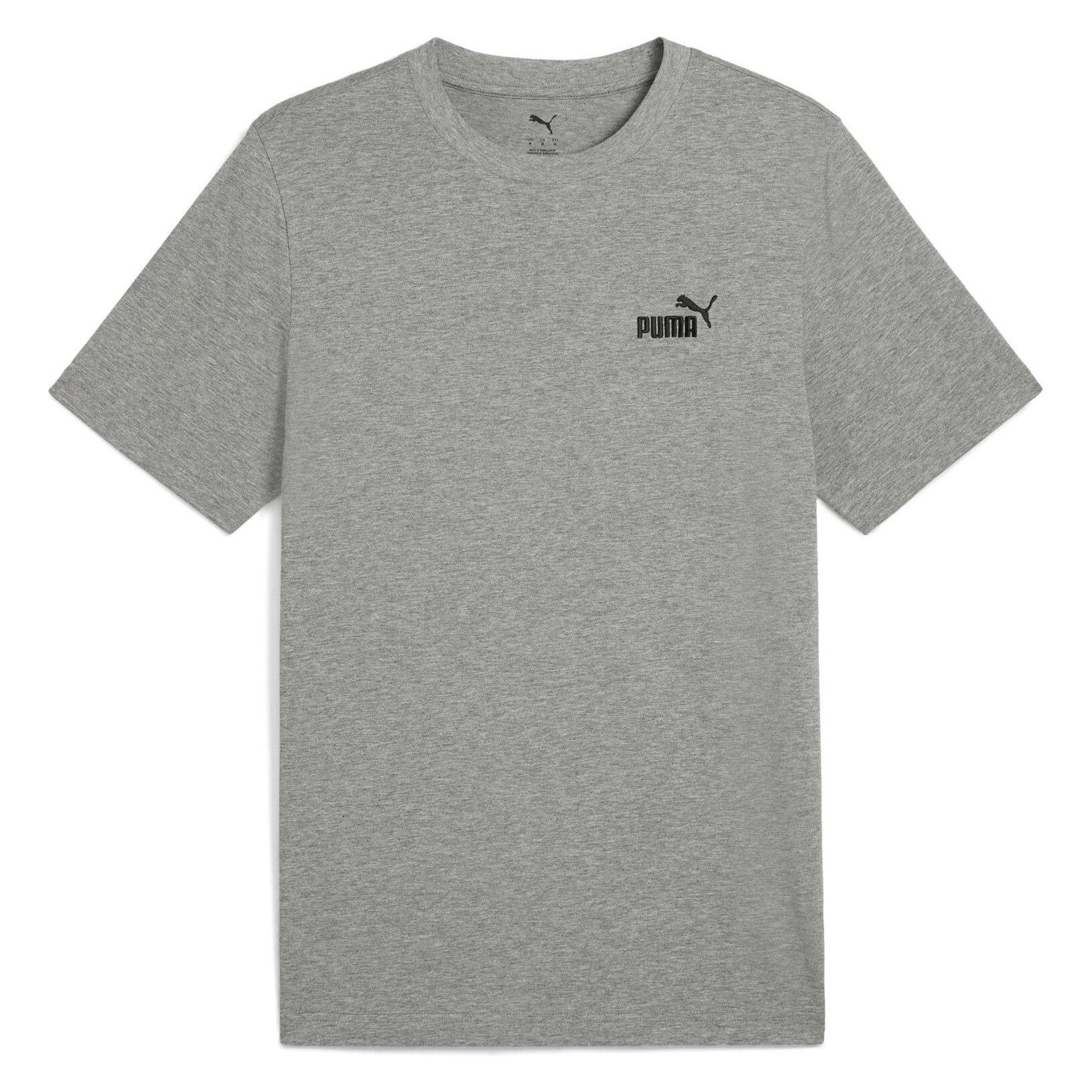 Puma, Mannen, T-shirts, Ess Klein Nr. 1 Logo T-shirt, Grijs, (4XL)