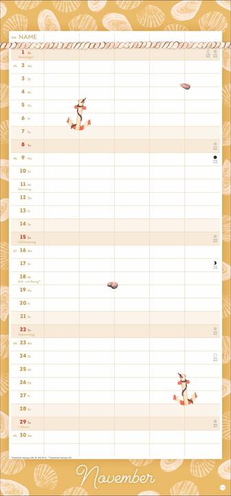 Produktbild Meer Familie Familienplaner 2026 - Planer für alle an Deck (21 x 45 cm)