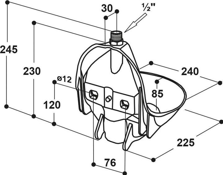 Actual product image Kerbl Plastic drinking bowl SUEVIA 10P