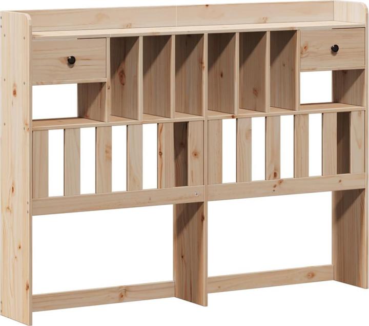 Actual product image vidaXL Solid wood bed Wooden bed Double bed Bed frame White 150x200cm Pine (150 x 200 cm)