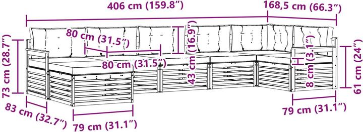 Produktbild vidaXL Outdoor-Sofa
