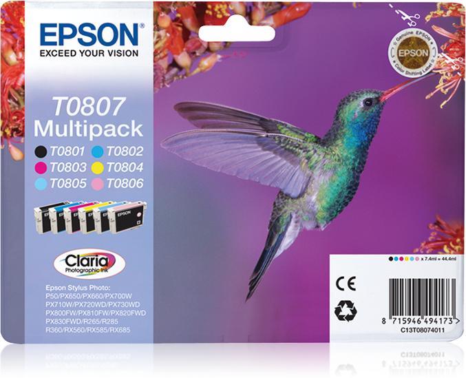 Produktbild Epson T080 Multipack (M, C, Y, BK, LC, LM)