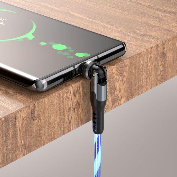 Produktbild Statik 360° drehbares & glowing USB-C-C Kabel 1.8m (2 m, USB 2.0, 60 W)