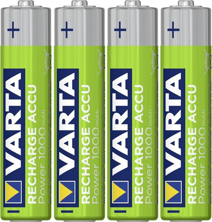 Image du produit Varta Recharger Accu Power (4 pcs, AAA, 1000 mAh)