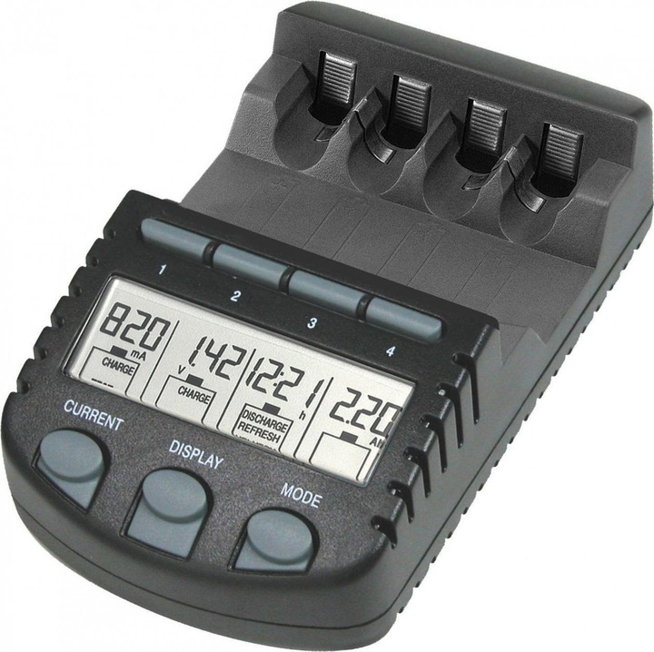 Produktbild Sanyo Eneloop AAA HR-4UTGA und BC-700 LCD-Schnell-Ladegerät (4 Stk., AAA, 700 mAh, Ladegerät inkl. Akku)