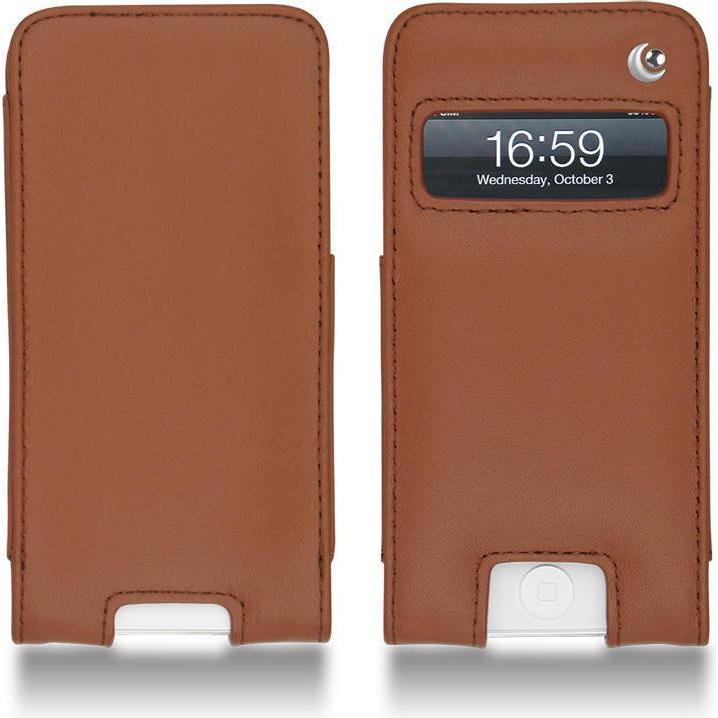 Noreve Lederschutzhülle (Apple iPhone 5), Smartphone Hülle, Braun