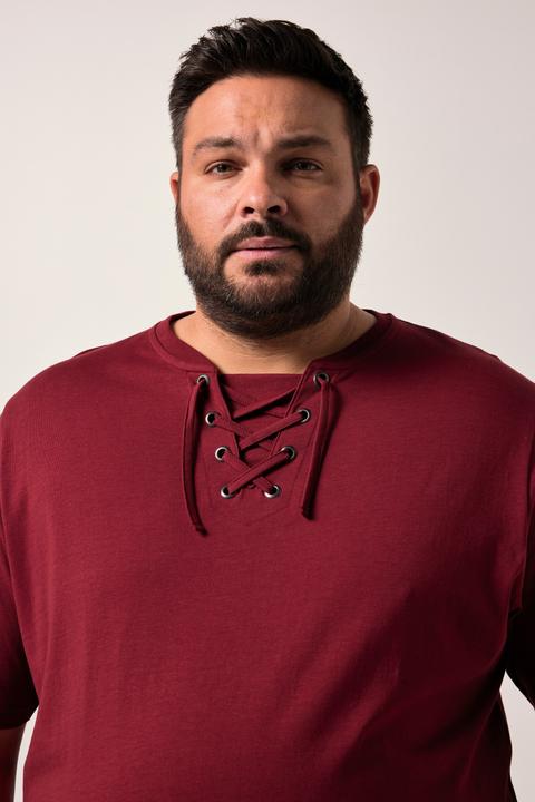 Image du produit Men+ T-Shirt, Halbarm, Rundhals mit Schnürung (5XL)