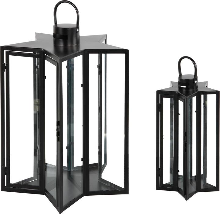 Produktbild Mojawo 2tlg Laternen Set Gartenlaterne Windlicht Sternform XXL Format