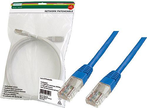 Produktbild Digitus CAT 5e U-UTP Patchkabel Cu PVC AWG 26/7 Länge 10 m Farbe Blau (U/UTP, CAT5e, 10 m)