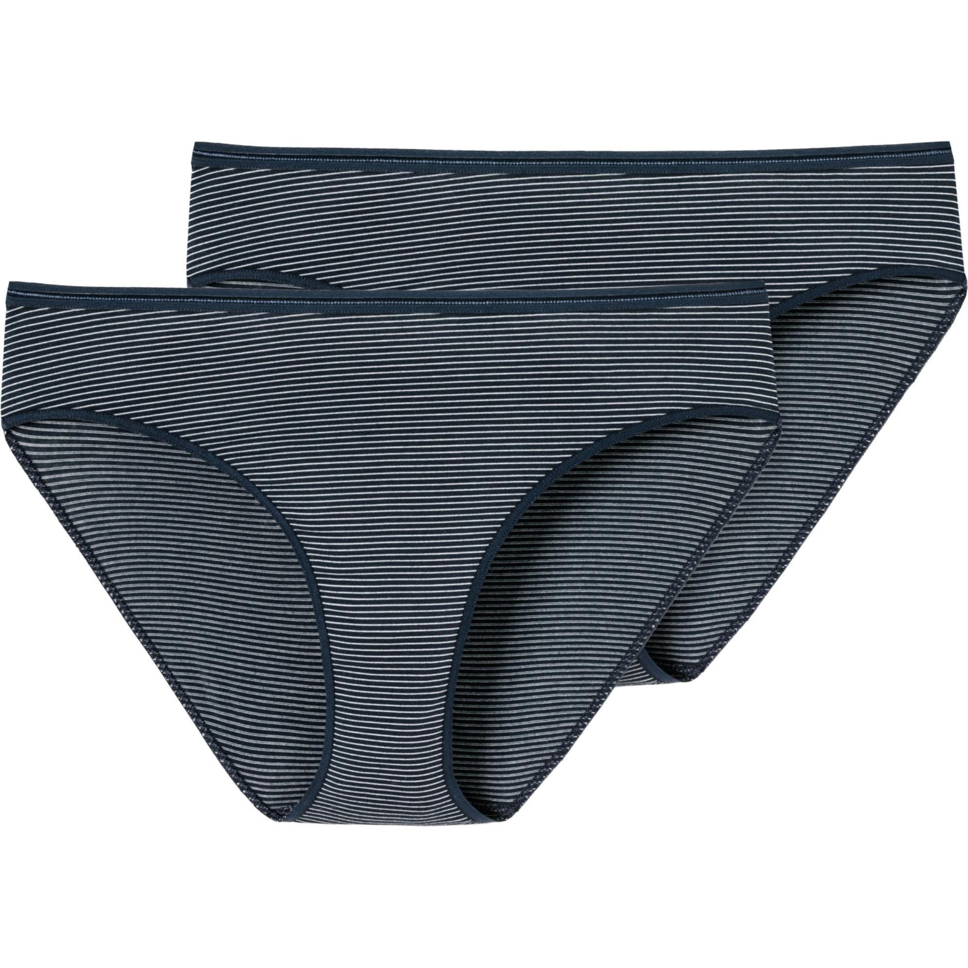 Schiesser, Damen, Unterhosen, Essential 2PACK Tai, Blau, (38, 2er Pack)